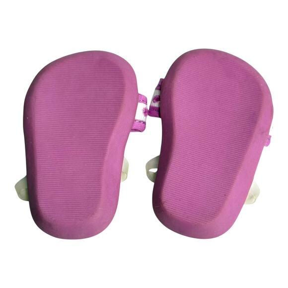 American Girl 2 in 1 Beach Outfit DOLL SHOES White Pink Pair Sandals Accessory - Picture 4 of 5